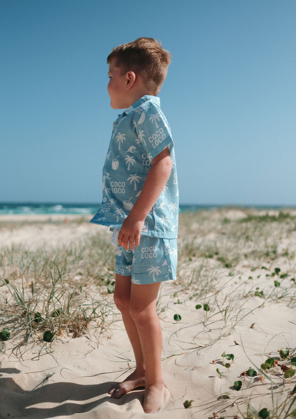 Coco Loco Kids Linen Button Up Shirt Set