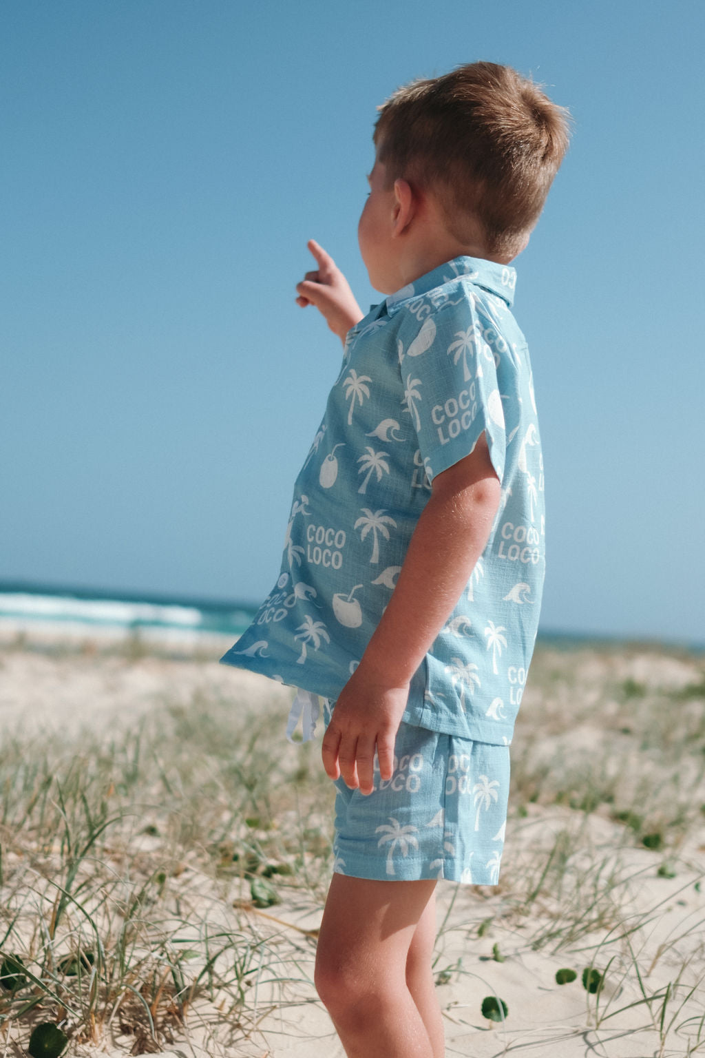 Coco Loco Kids Linen Button Up Shirt Set