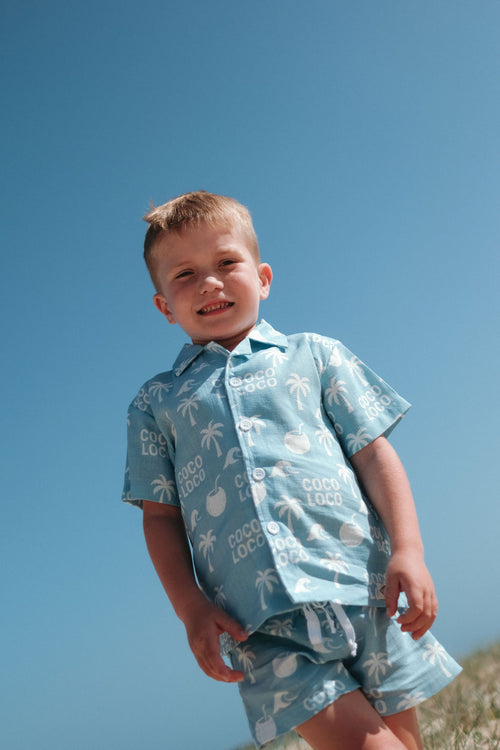 Coco Loco Kids Linen Button Up Shirt Set