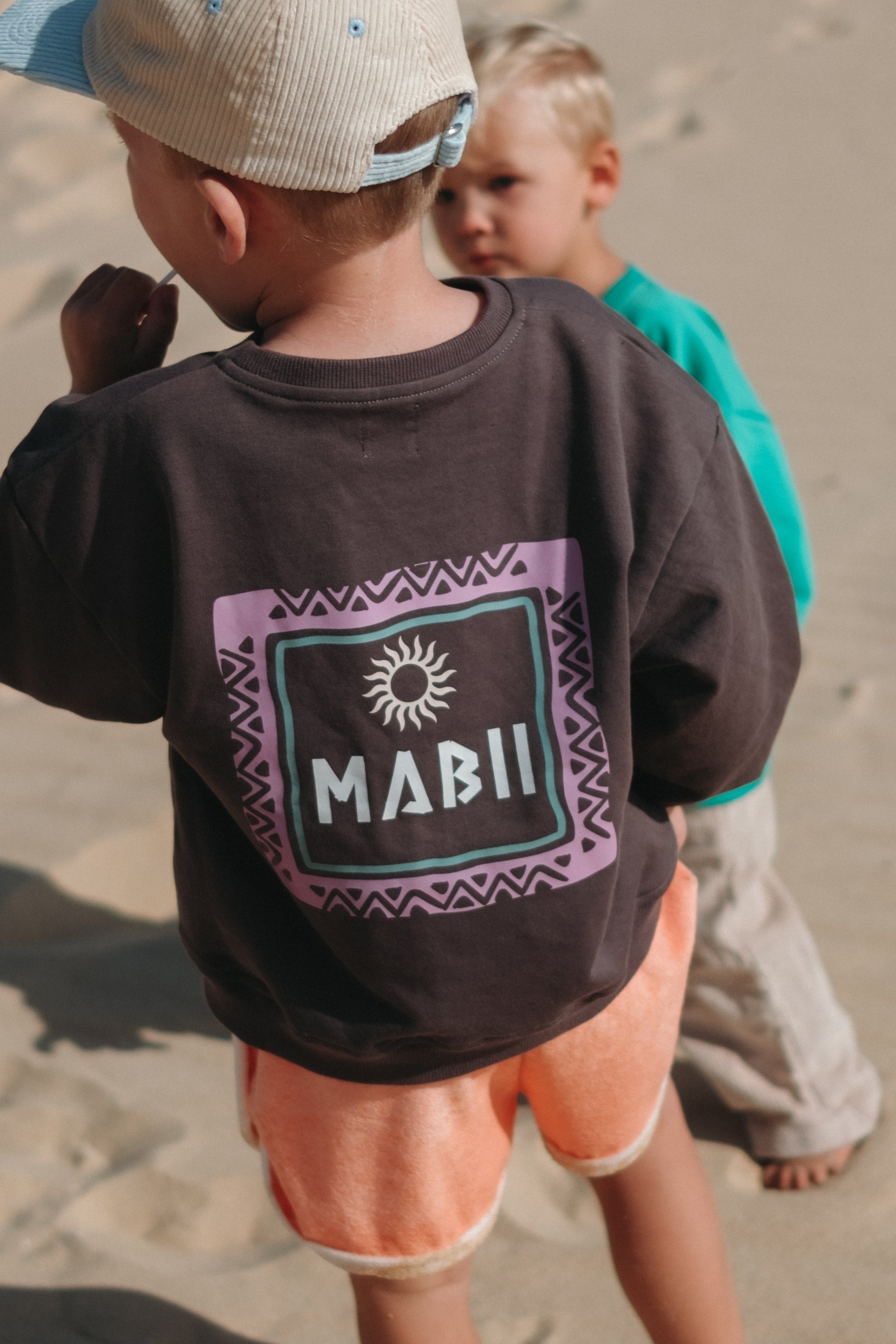 Aztec Social Black Kids Print Jumper